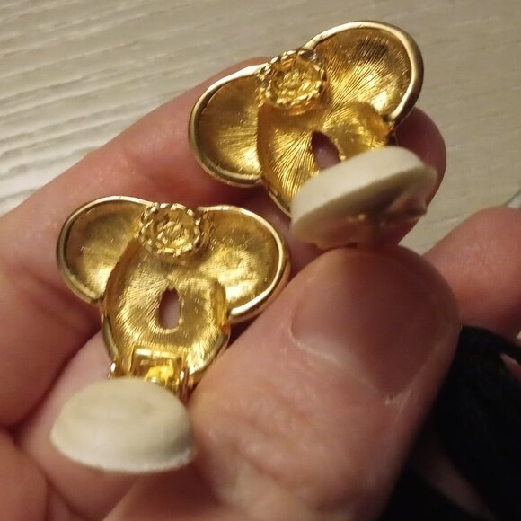 Swarovski Dangle Crystal Tassel Clip-on Earrings Celtic Twist - Picture 11 of 11